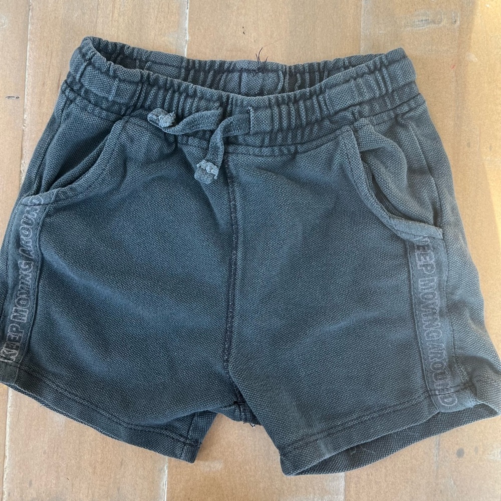 Zara black side stripe piqué shorts